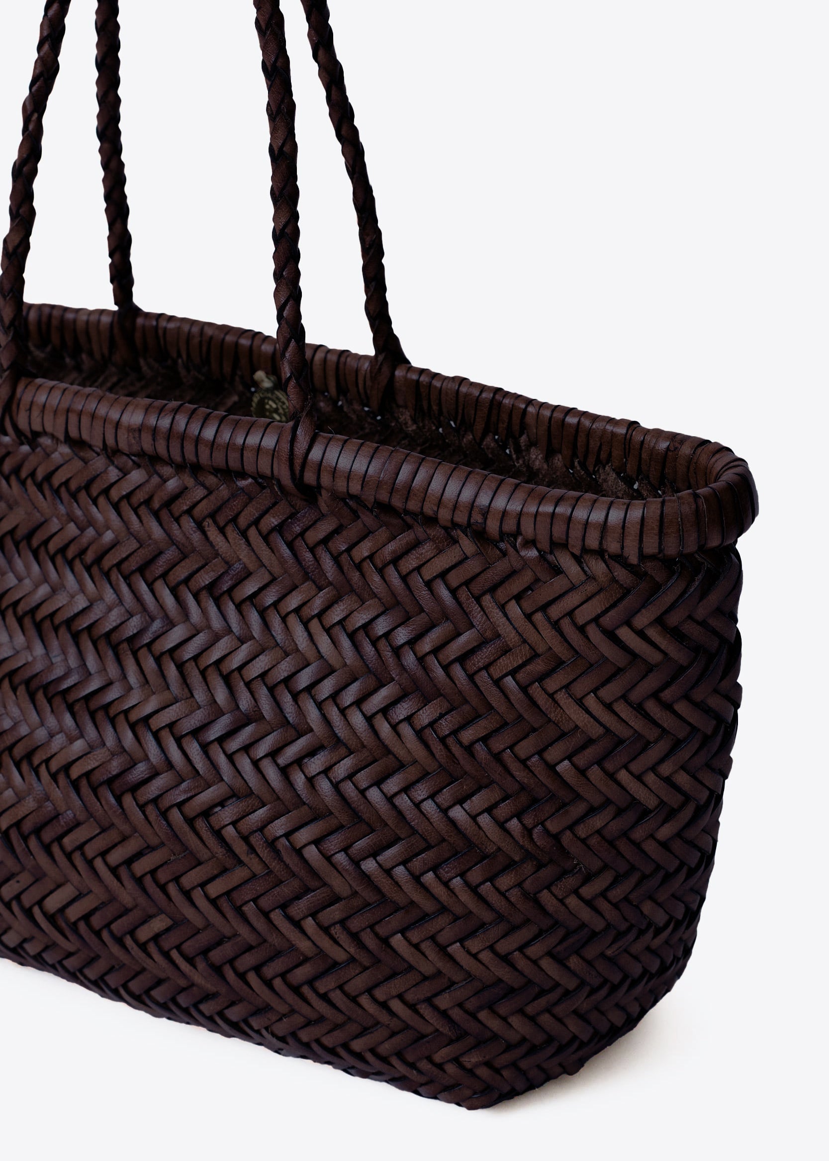 Dragon Diffusion Bamboo Triple Jump Small Bag Dark Brown