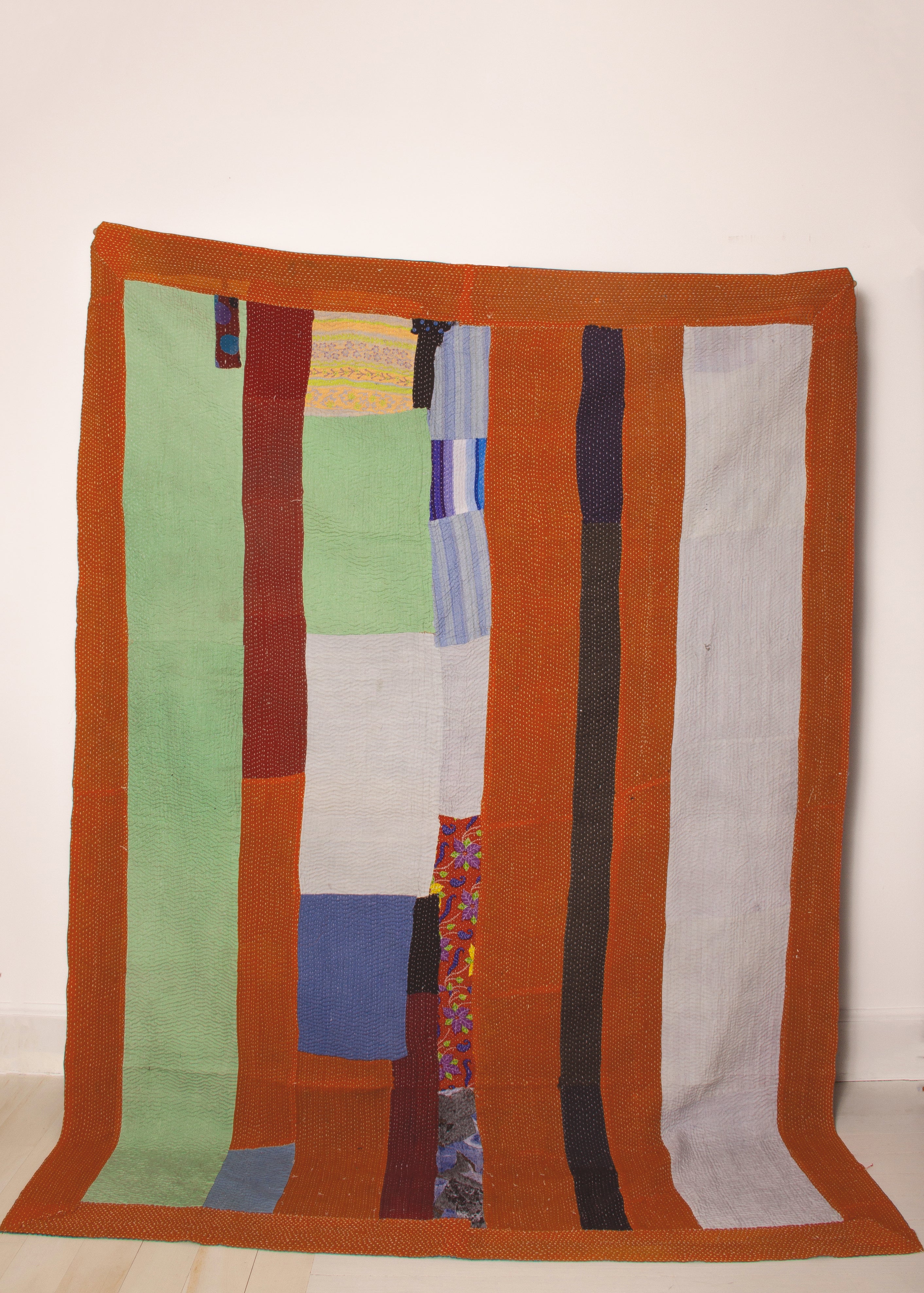 Vintage Dowry Kantha Blanket,