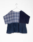 Calliope Patchwork Top - Natural Indigo