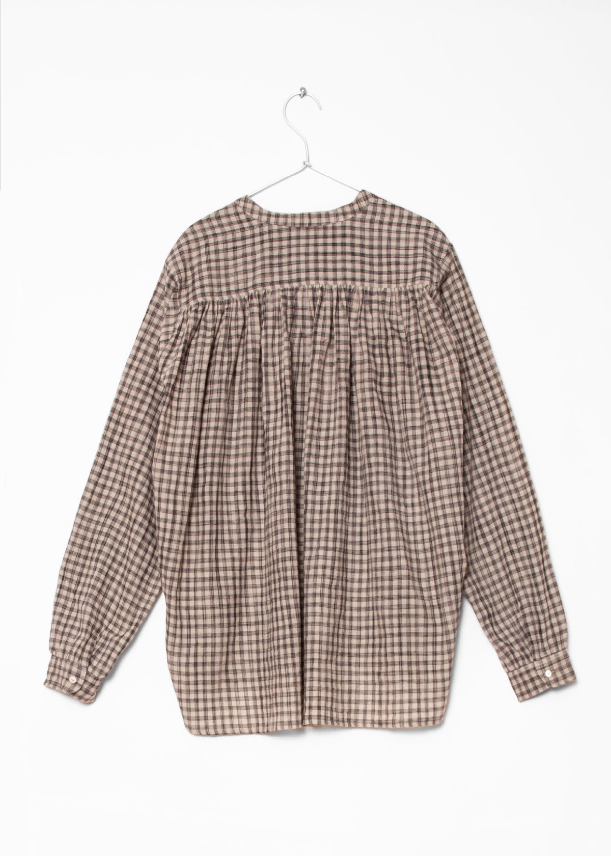 Bheeti Tie Dye Checks Top - Cement