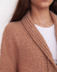 Huacaya Alpaca Cardigan, Peach