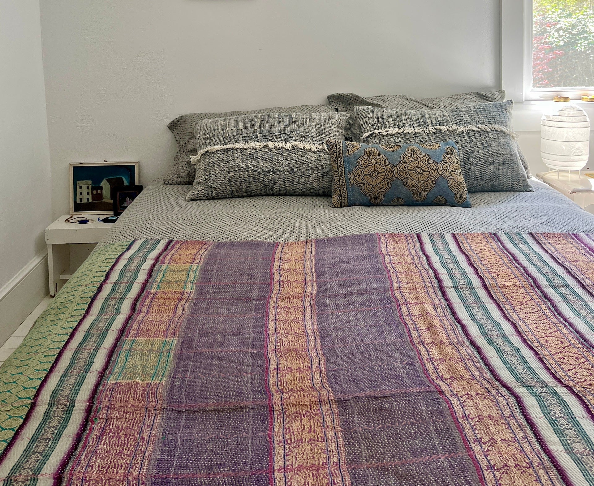 Vintage Dowry Kantha Blanket,