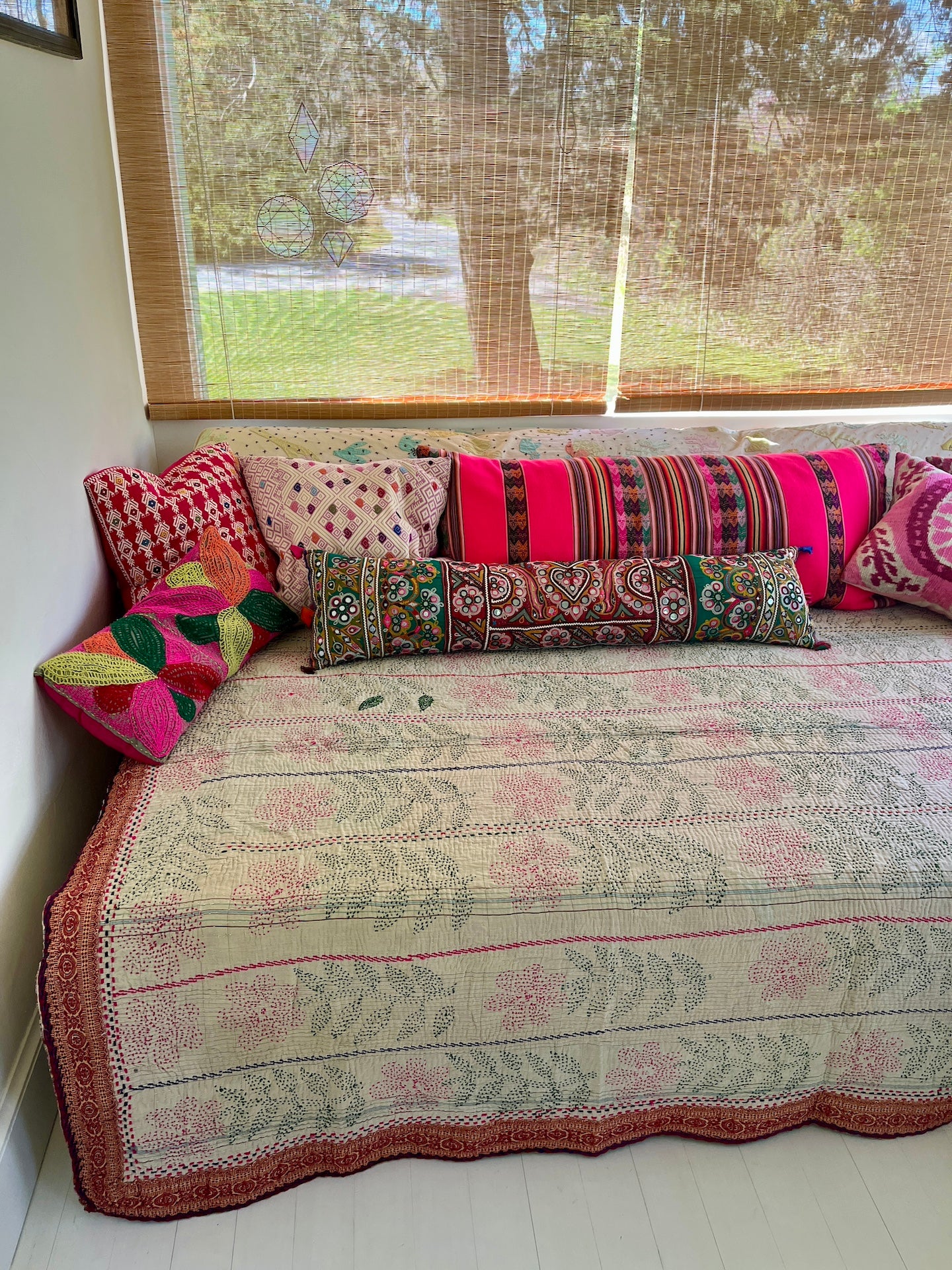 Vintage Dowry Kantha Blanket,