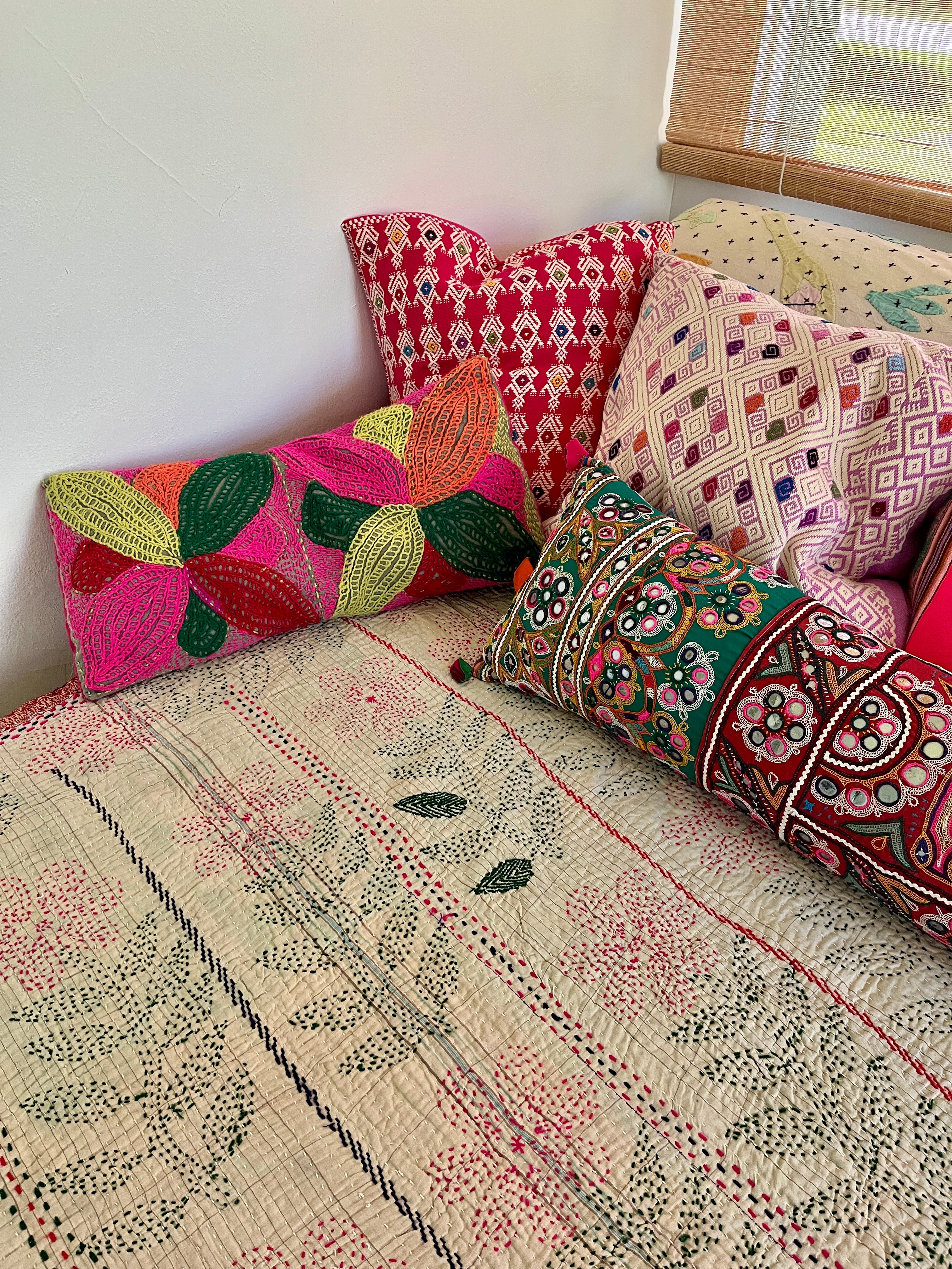 Vintage Dowry Kantha Blanket,