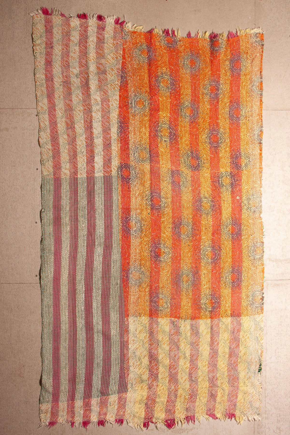 Vintage Dowry Kantha Blanket,