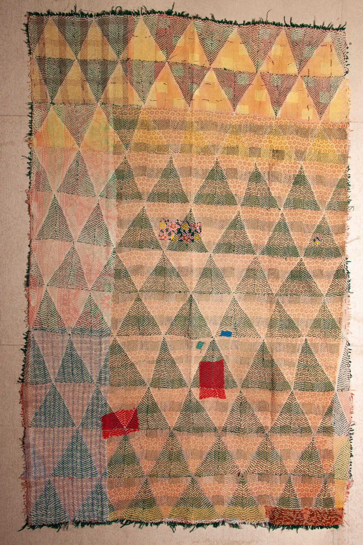 Vintage Dowry Kantha Blanket,