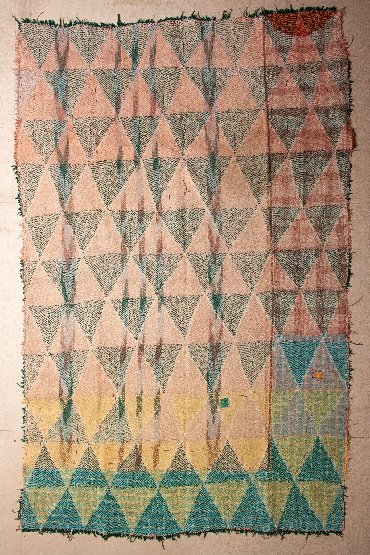 Vintage Dowry Kantha Blanket,