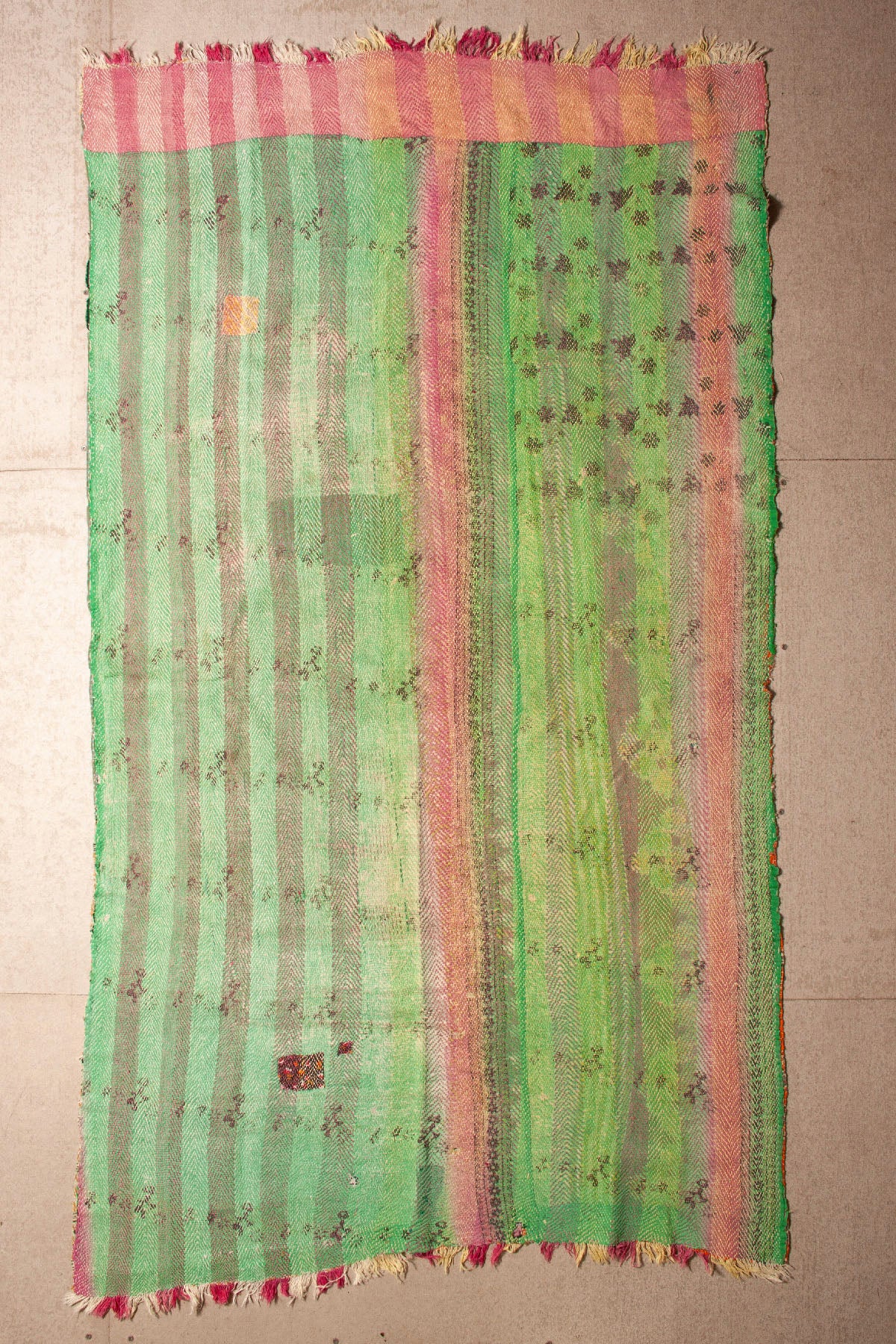 Vintage Dowry Kantha Blanket,