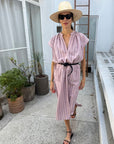 Slim Riviera Dress - Lavender Stripe by Two