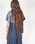 Danae Double Stripe Skirt Pant - Natural Indigo