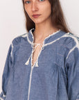 Sirena Chambray Top - Azul Marino