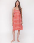 Gaia Greece Slip Dress - Poppy