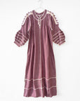 Sirena Chambray Dress Long Sleeves - Wine