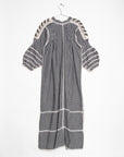 Sirena Dress Long Sleeves Gingham - Black