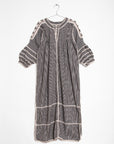 Sirena Dress Long Sleeves Gingham - Black