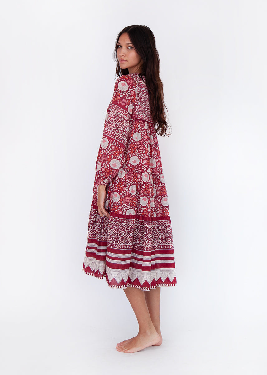 Yamini Booj Dress, Garnet