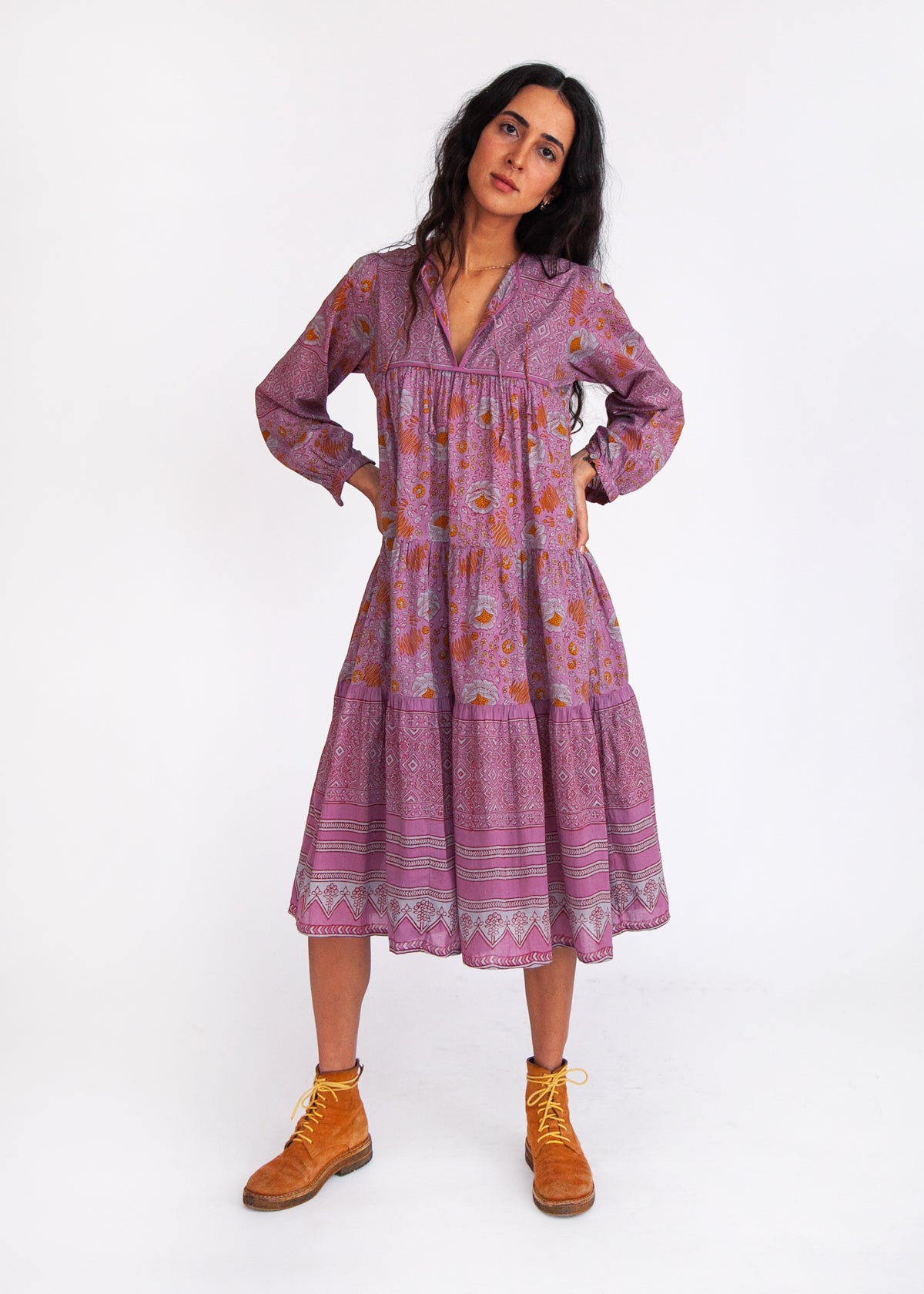 Yamini Booj Dress Overdye, Grey