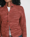 Javary Hand Painted Cardigan - Rust