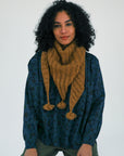 Freya Alpaca Triangle Scarf - Camel