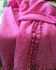 Dupatta Plain Shawl, Fuchsia