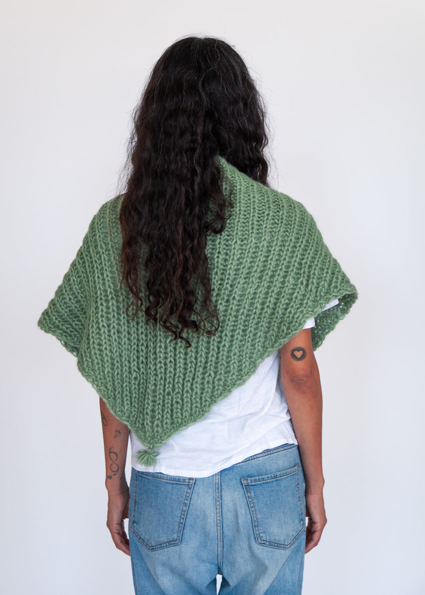 Freya Alpaca Triangle Scarf - Willow