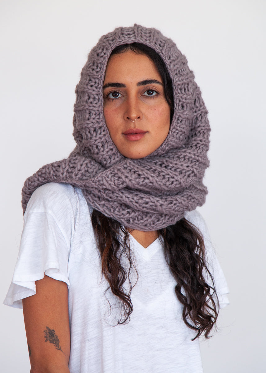 Freya Alpaca Triangle Scarf - Mauve
