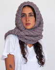Freya Alpaca Triangle Scarf - Mauve