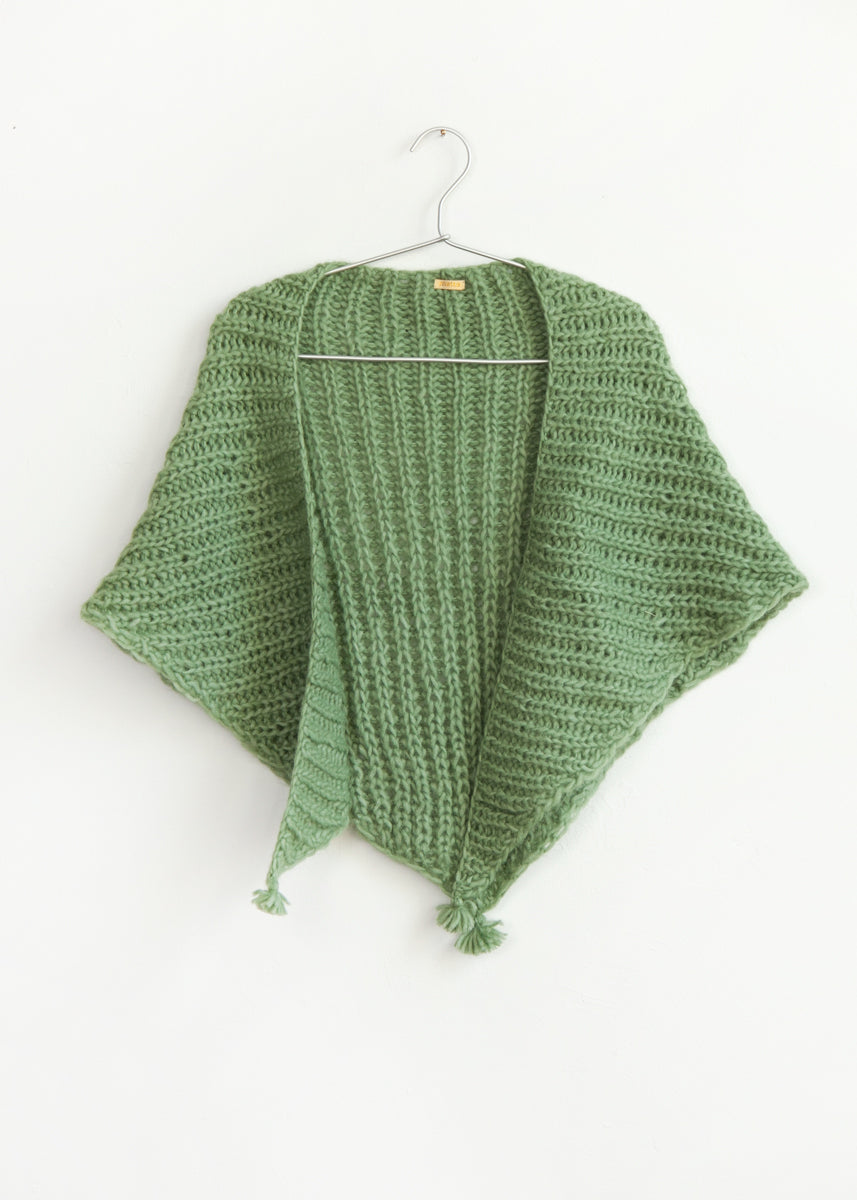 Freya Alpaca Triangle Scarf - Willow