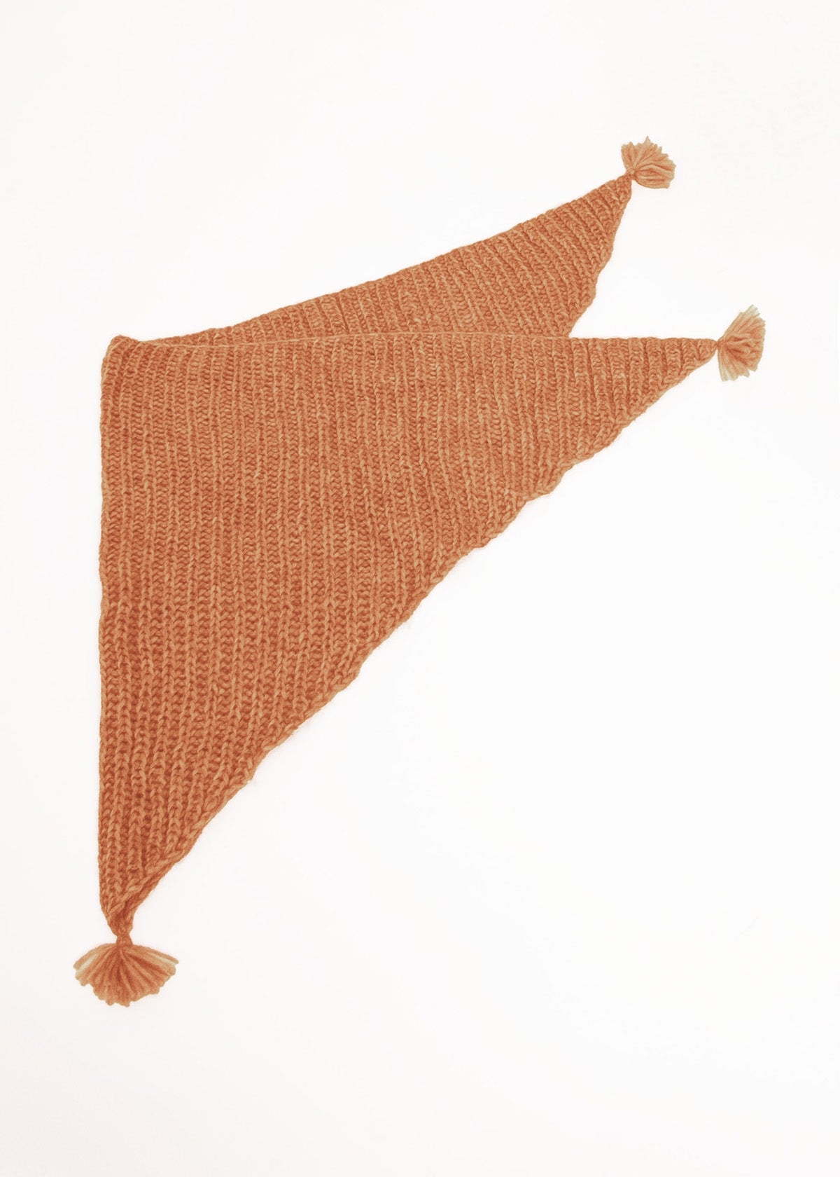 Freya Alpaca Triangle Scarf - Papaya