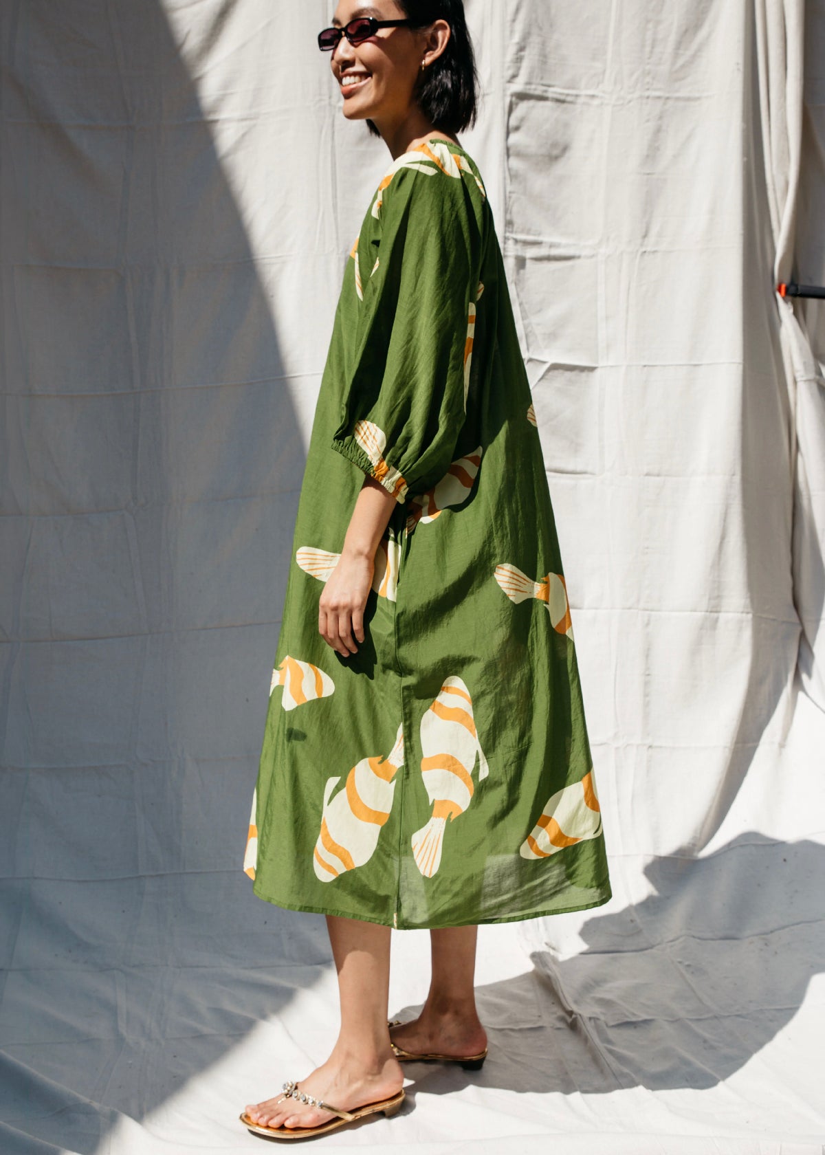 Nikki Chasin Ballad Fish Dress - Green