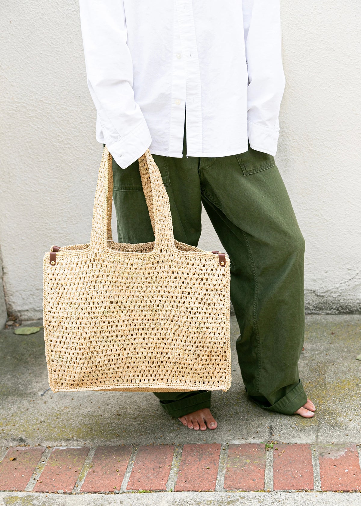 Wyeth Delfina Raffia Market Bag - Natural