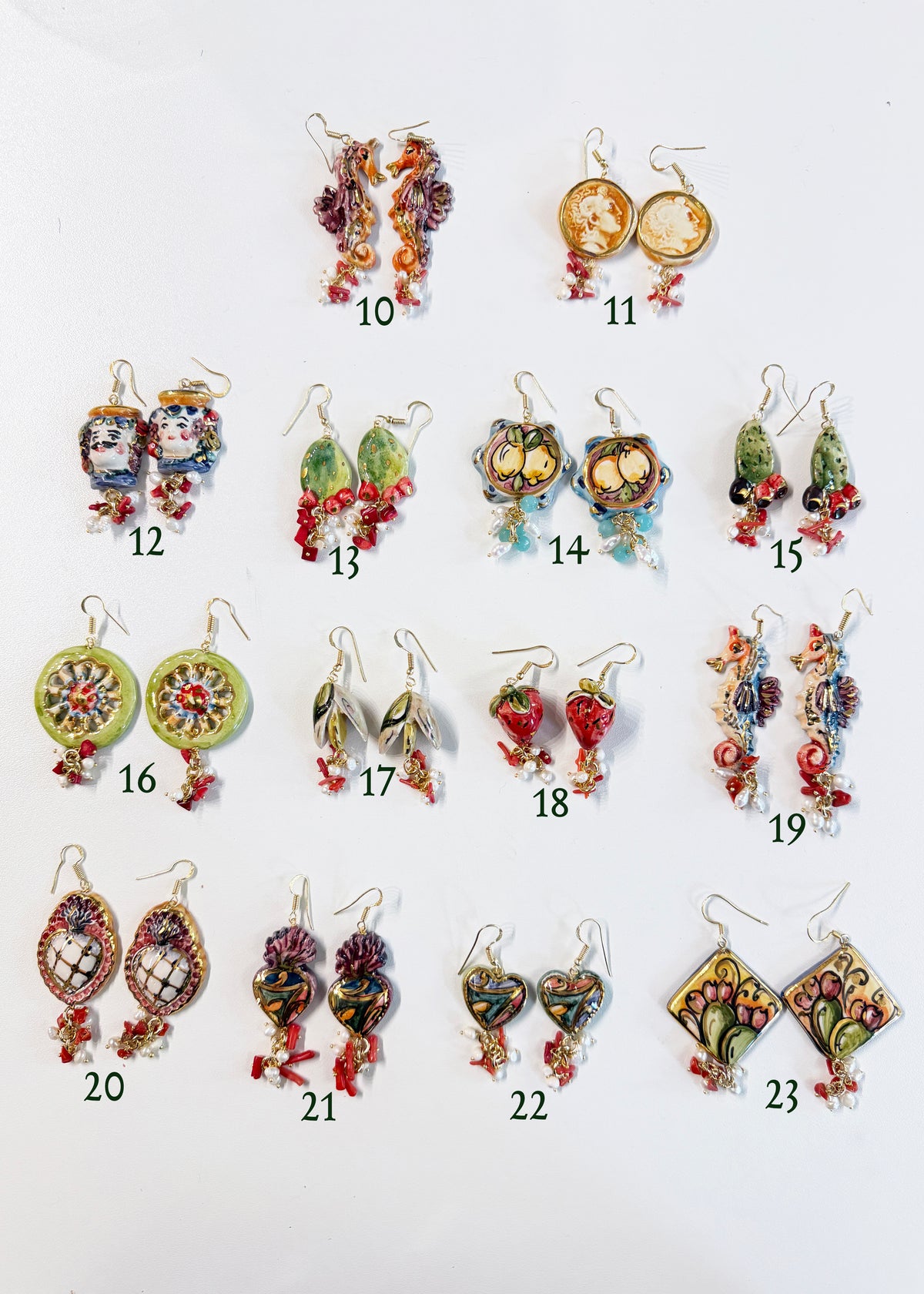Sicilian Ceramic Earrings