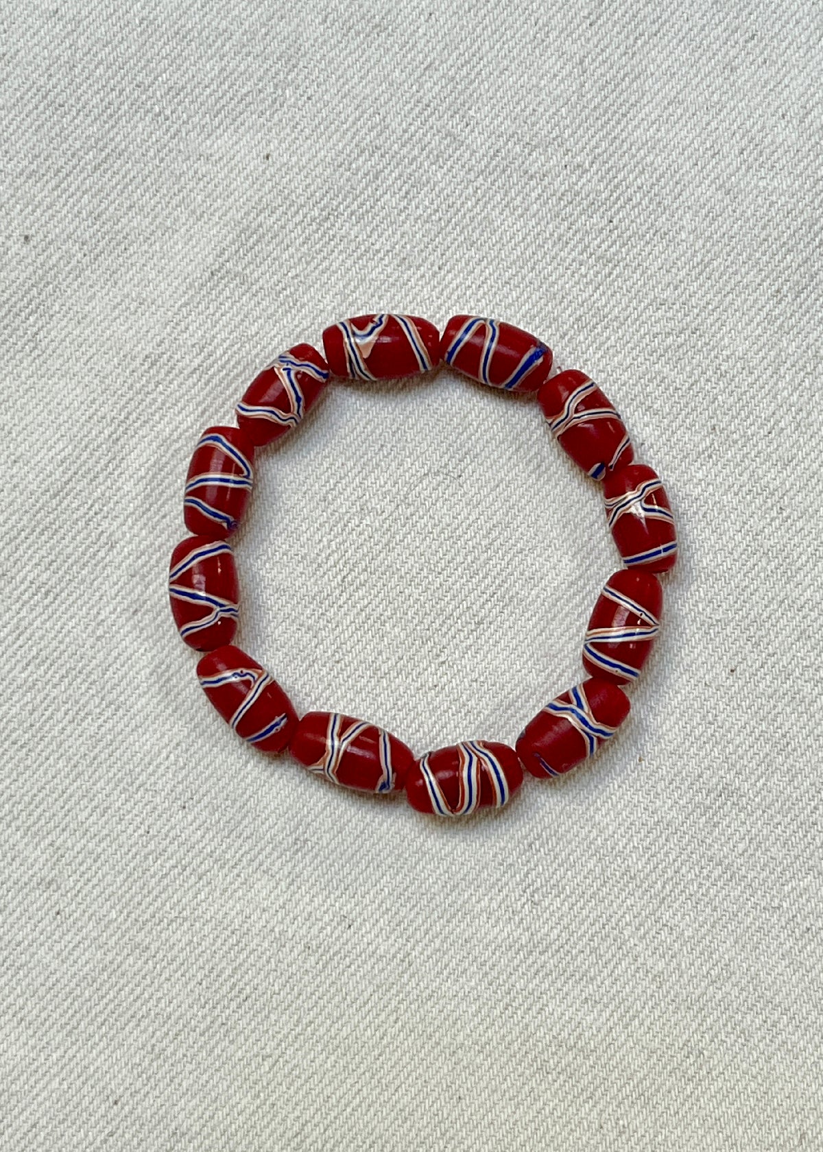 Java Glass Beads Bracelet - Red