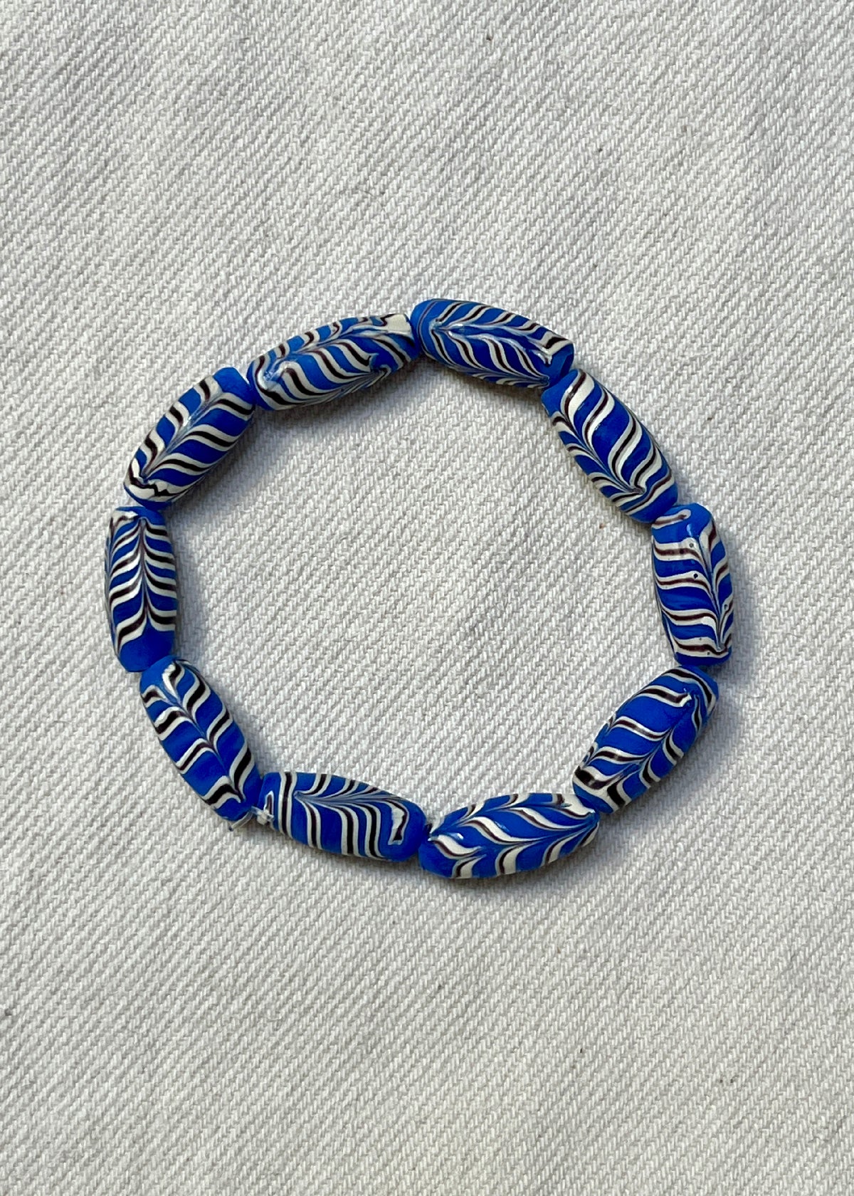 Java Glass Beads Bracelet - Blue
