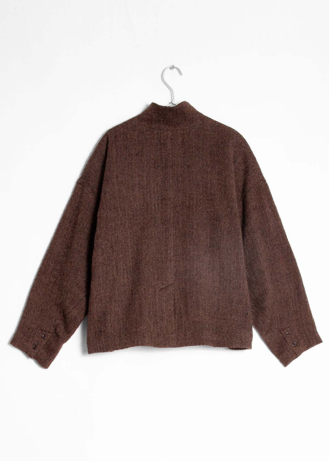 Ichi Antiquites Herringbone Jacket - Brown