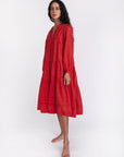 Yamini Booj Dress Overdye - Red