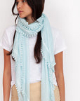 Dupatta Plain Shawl, Aquamarina