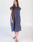 Maia Multi Pin Stripe Dress - Natural Indigo