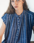 Maia Multi Pin Stripe Top - Natural Indigo