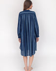 Bheeti Large Stripe Dress - Natural Indigo