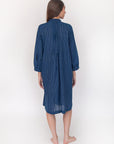 Aditi Double Stripe Dress  - Natural Indigo