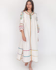 Sirena Dress Long Sleeves - Multicolor on Natural