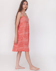 Gaia Greece Slip Dress - Poppy