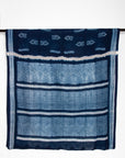 Shibori Saree And Fabric - Natural Indigo