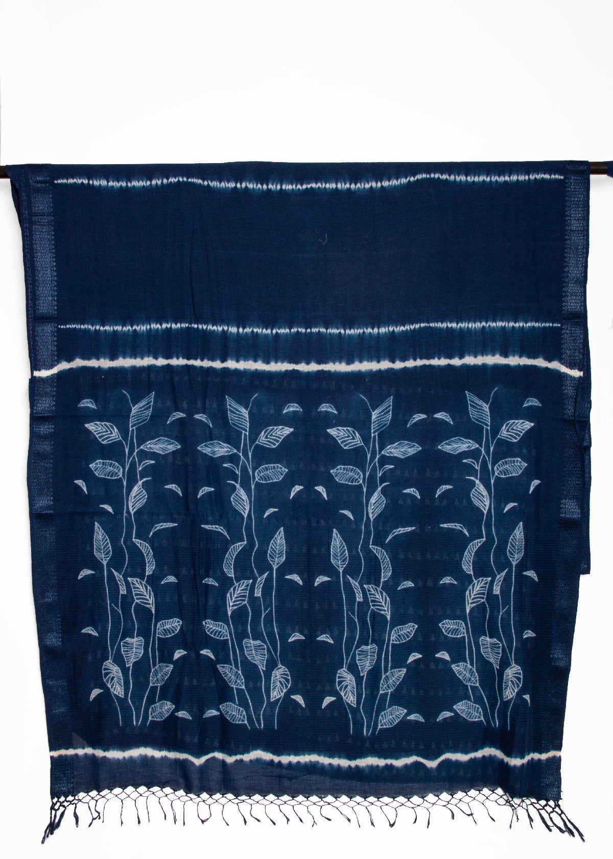 Shibori Saree And Fabric - Natural Indigo