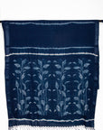 Shibori Saree And Fabric - Natural Indigo