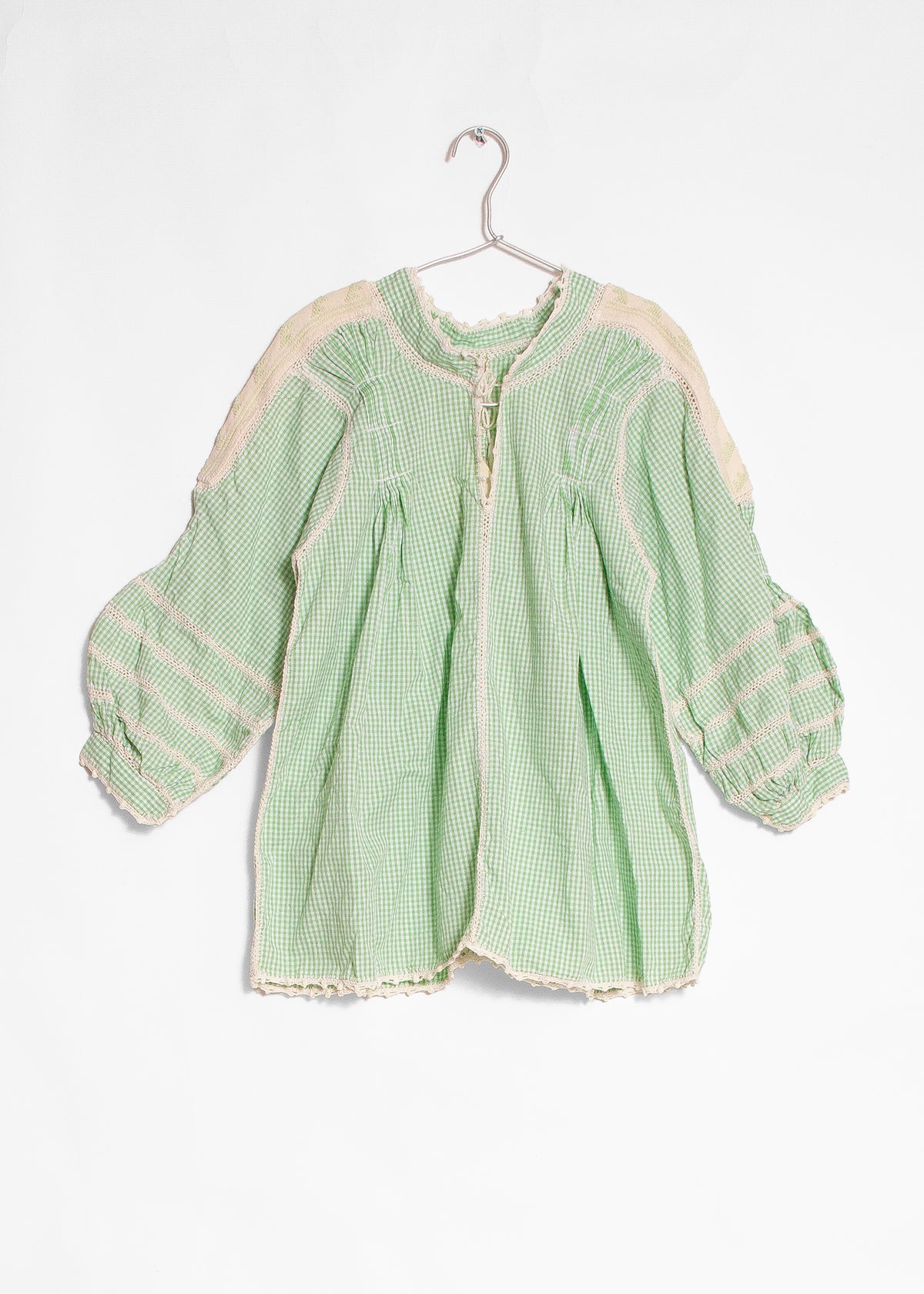 Sirena Top Gingham - Pistachio