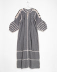 Sirena Dress Long Sleeves Gingham - Black