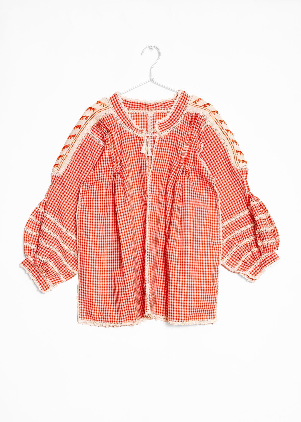 Sirena Top Gingham - Orange