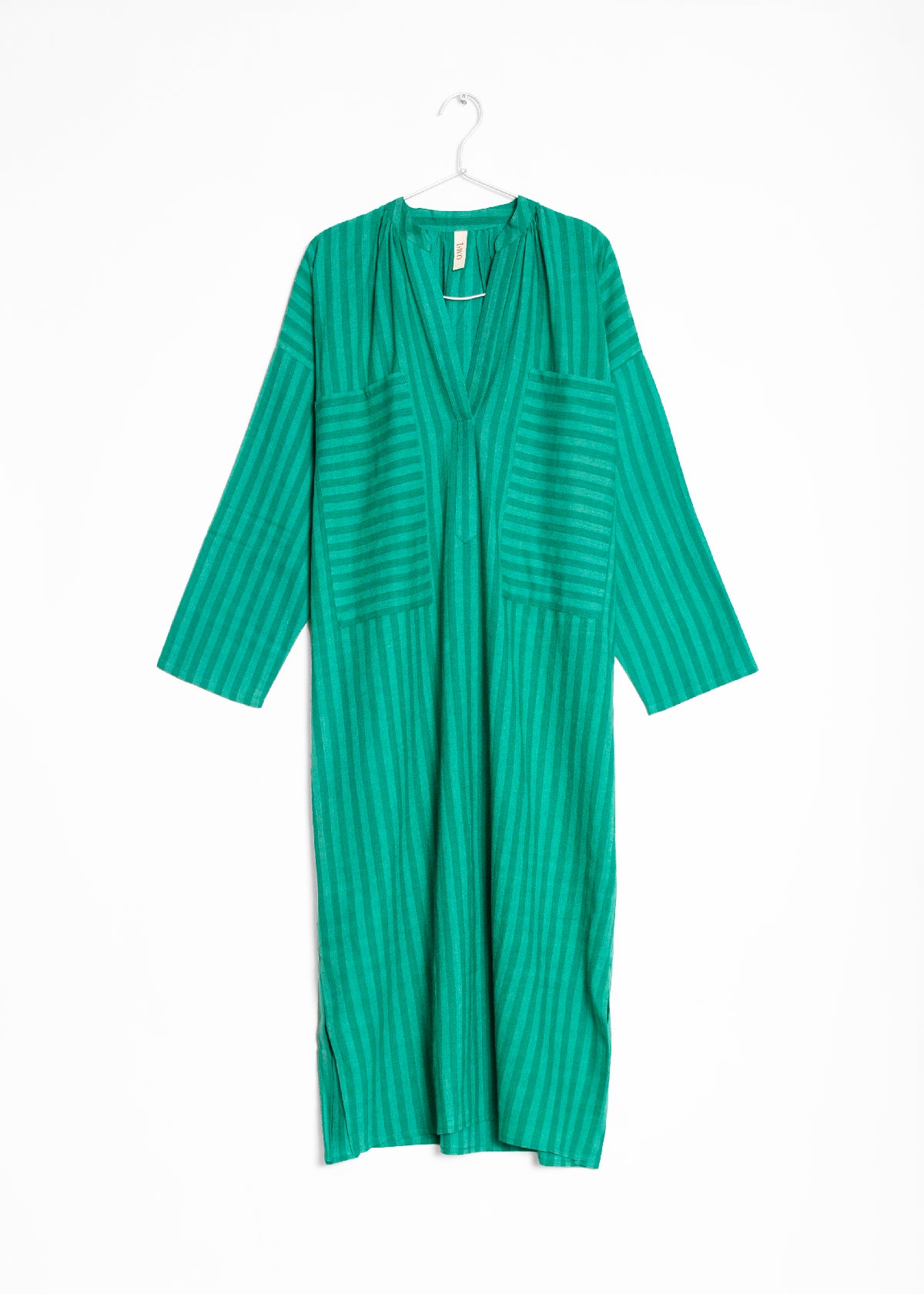 Pocket Caftan - Emerald Stripe by Two